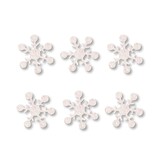 Roeda Studio Snowflake Magnets S/6 White Glitter