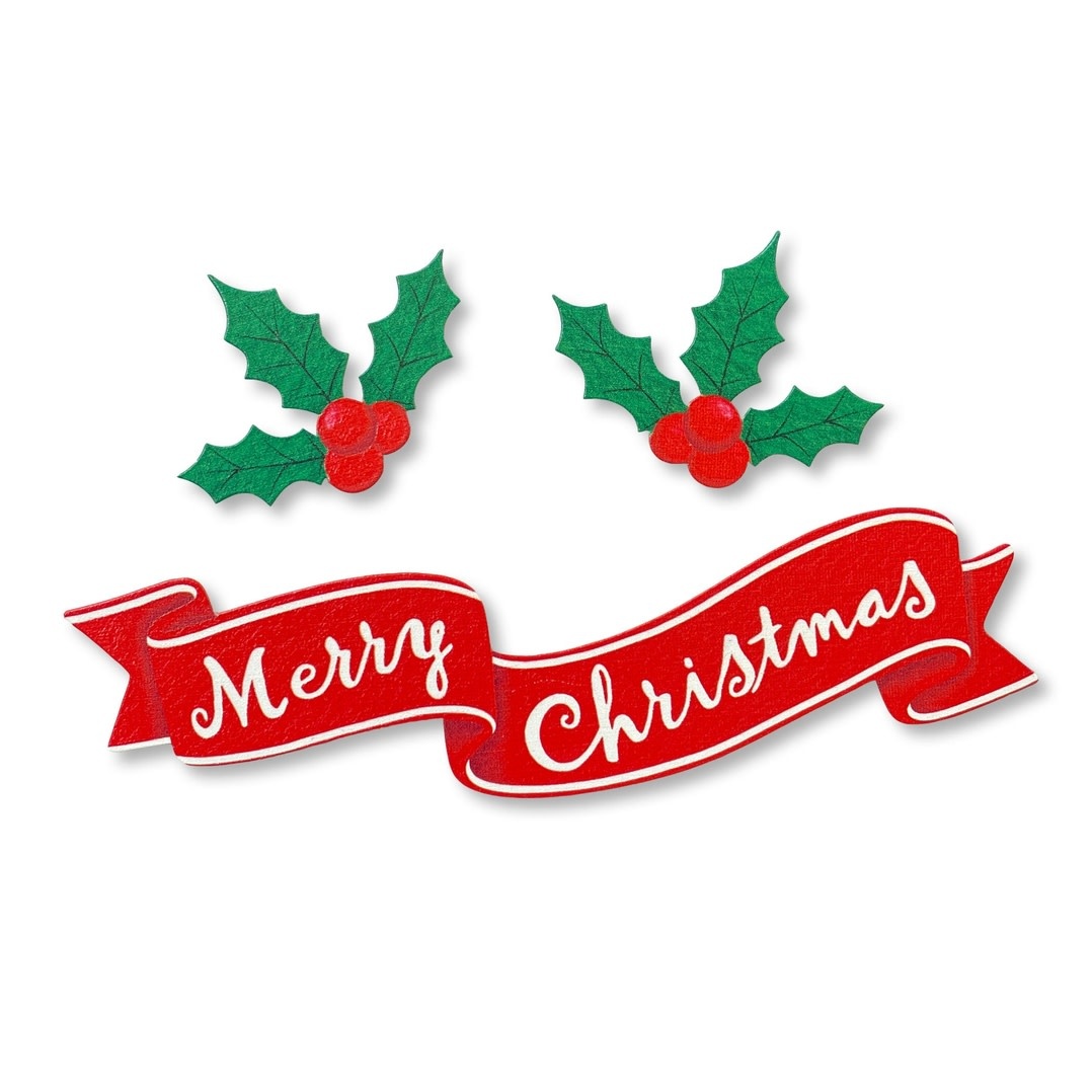 Roeda Studio Merry Christmas Banner Magnets S/3