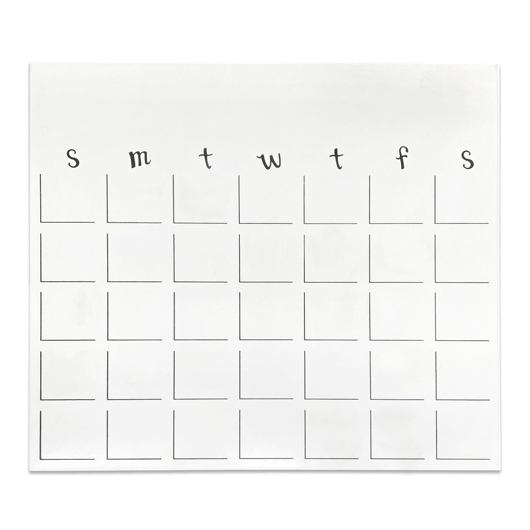 Roeda Studio Dry Erase Magnetic Calendar - 15"h x 17"w
