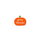 Roeda Studio "Give Thanks" Pumpkin Magnet, Open Stock, Fall Decor