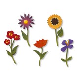 Roeda Studio Fall Rainbow Flower Stem Magnets S/5