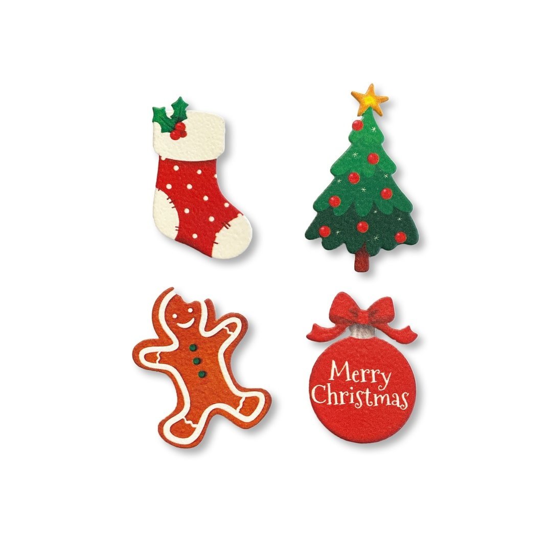 Roeda Studio Merry Christmas Magnets S/4
