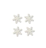 Roeda Studio White Glitter Snowflake Magnets S/4