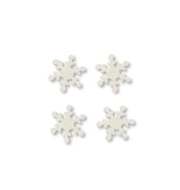 Roeda Studio White Glitter Snowflake Magnets S/4