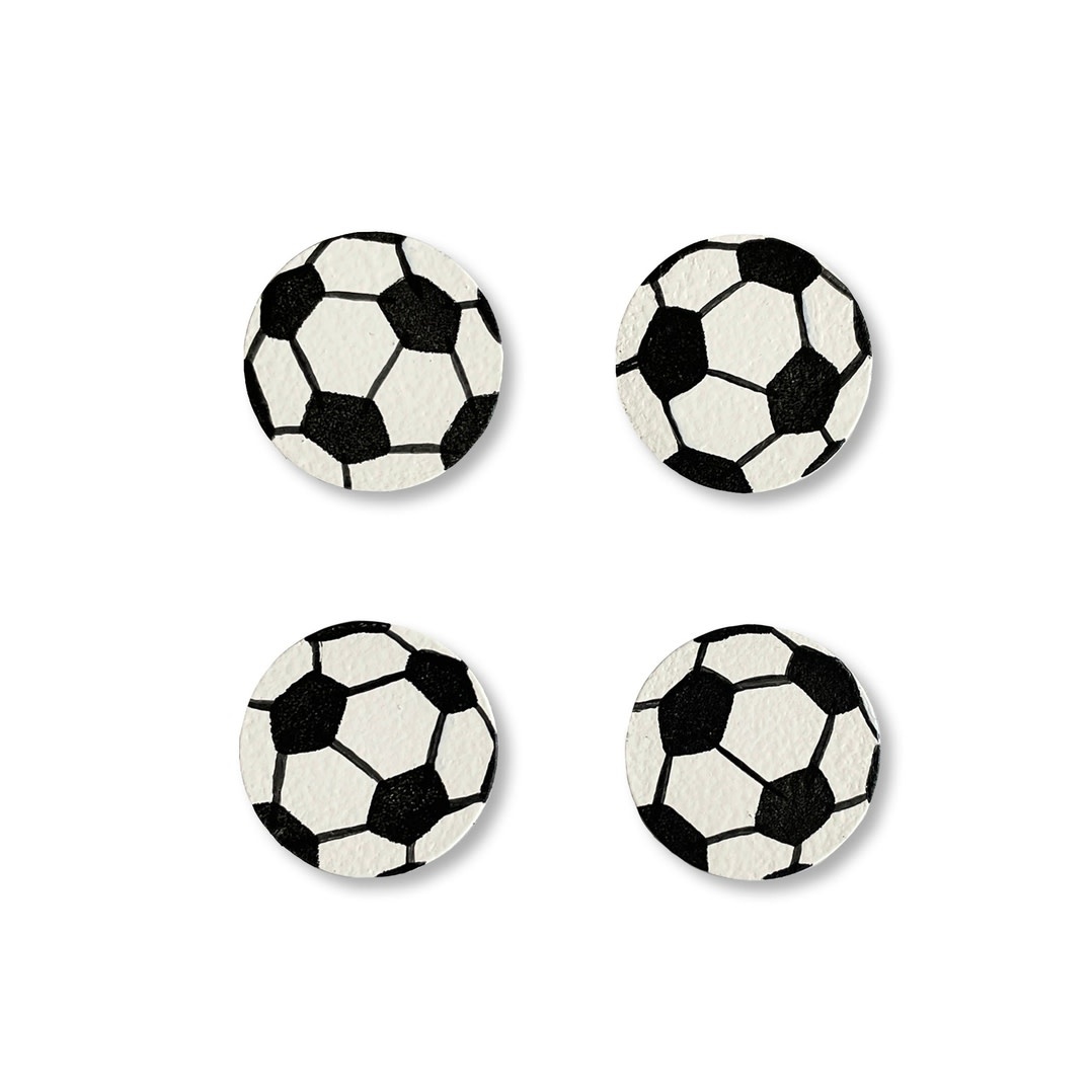 Roeda Studio Soccer Ball Magnets S/4, Calendar Icons, Sports Gift