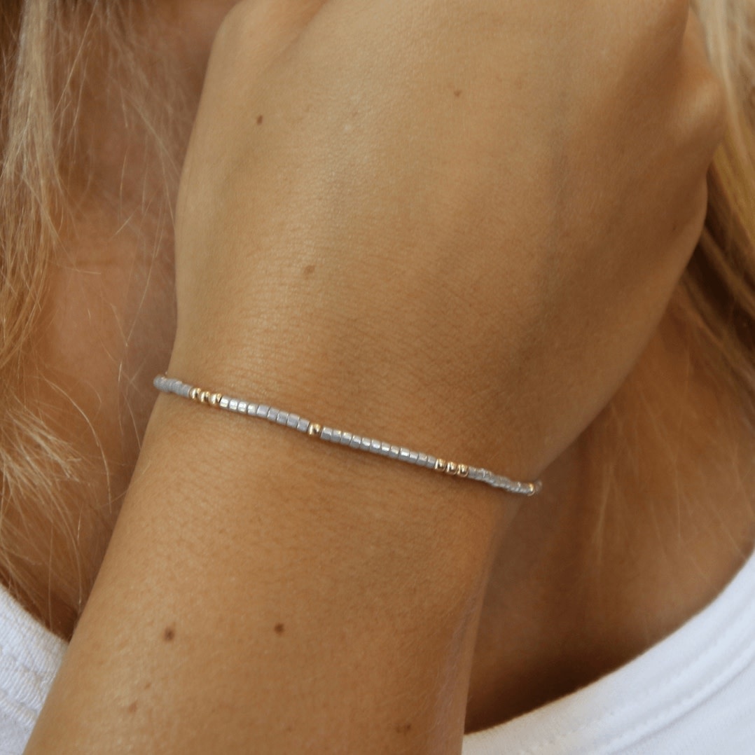 Erin Gray 2mm Newport Silver + Gold Filled Waterproof Bracelet 7"