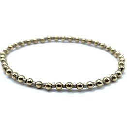 Erin Gray 3mm Color Crush Newport Pewter & Gold Waterproof Bracelet 7"