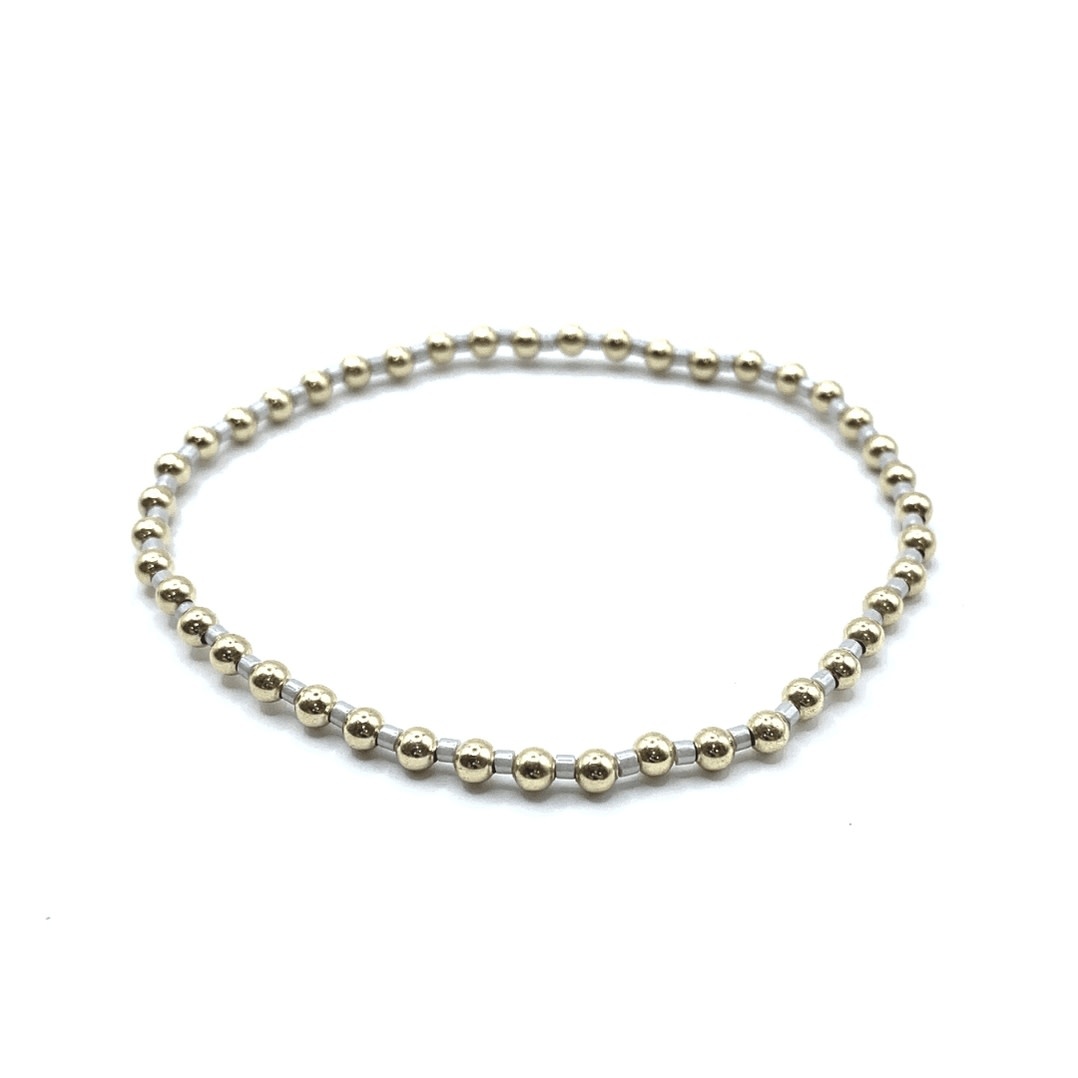 Erin Gray 3mm Color Crush Newport Silver & Gold Waterproof Bracelet 7"