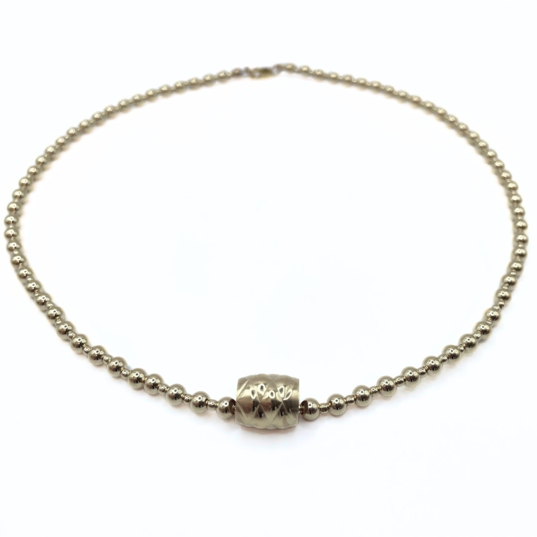 Erin Gray 4mm+2mm 14k Gold-Filled Waterproof Dimension Barrel Necklace