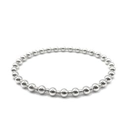 Erin Gray 4mm+2mm+4mm Sterling Silver Waterproof Dimension Bracelet 7"