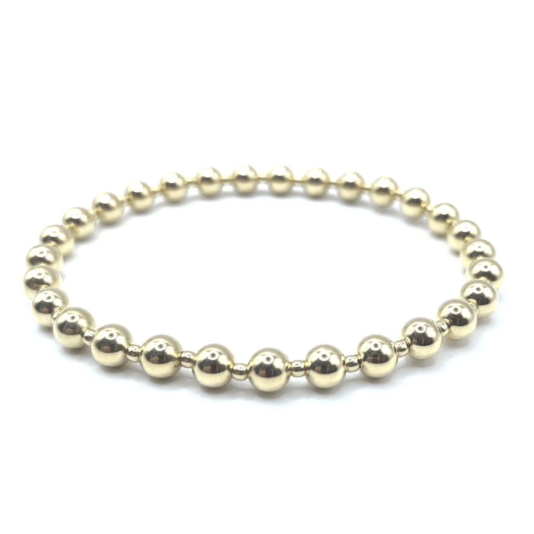 Erin Gray 5mm+2mm+5mm Gold Filled Waterproof Dimension Bracelet 7"
