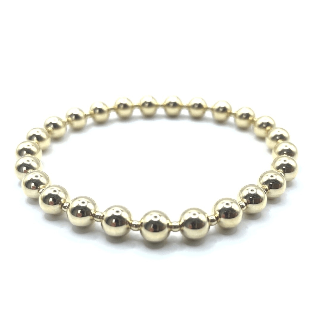 Erin Gray 6mm+2mm+6mm Gold Filled Waterproof Dimension Bracelet 7"