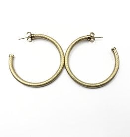 Erin Gray 34mm Bali 14k Gold-Filled Patterned Post Hoops