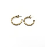 Erin Gray 20mm Bali 14k Gold-Filled Patterned Post Hoops