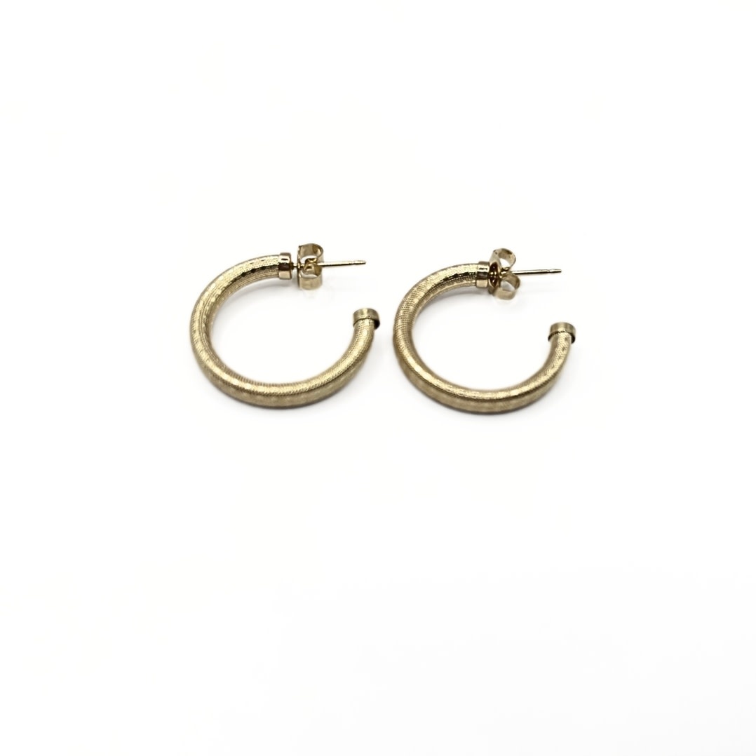 Erin Gray 20mm Bali 14k Gold-Filled Patterned Post Hoops