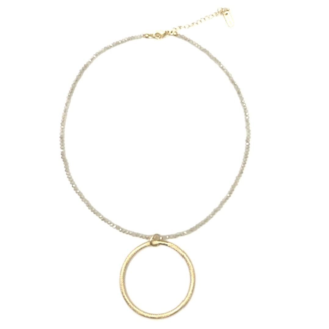 Erin Gray Circle of Love On Winter White Crystal Necklace