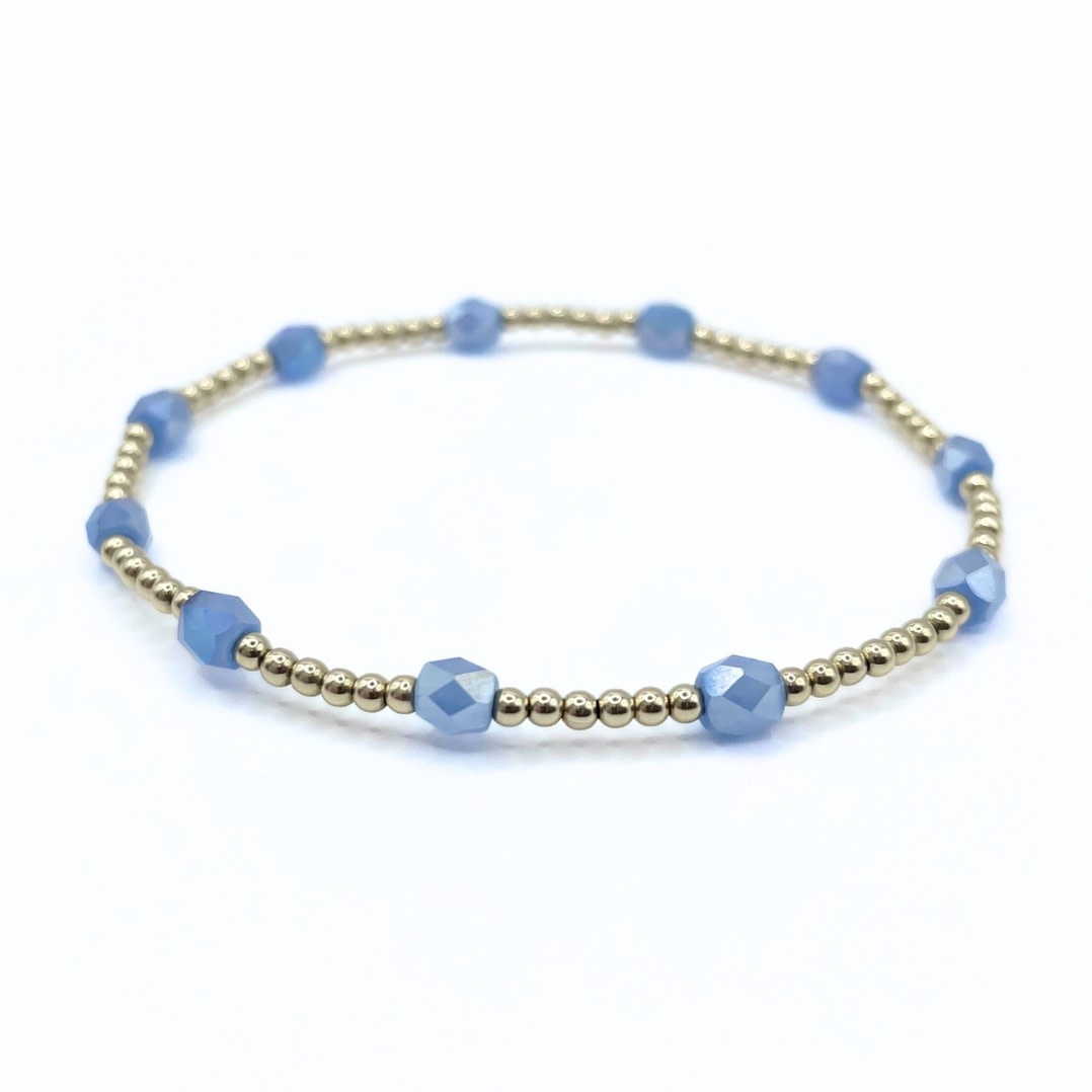 Erin Gray Blue The Key West Gold-Filled and Waterproof Bracelet Collection 6.5"
