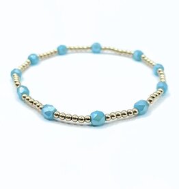 Erin Gray Turquoise The Key West Gold-Filled and Waterproof Bracelet Collection 6.5"