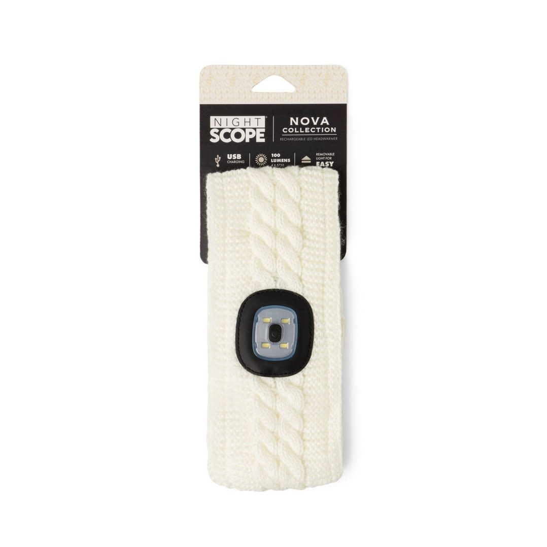 Night Scout White Night Scout Nova Rechargeable Headwarmer Headband