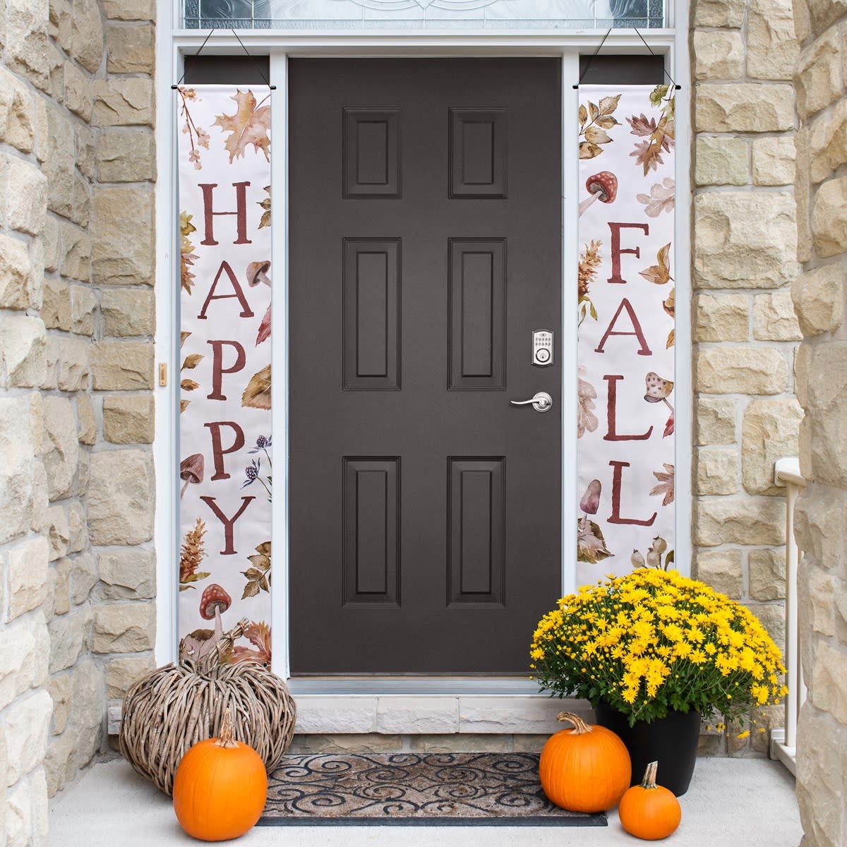FLEURISH Reversible Fall/ Winter Porch Banner SET