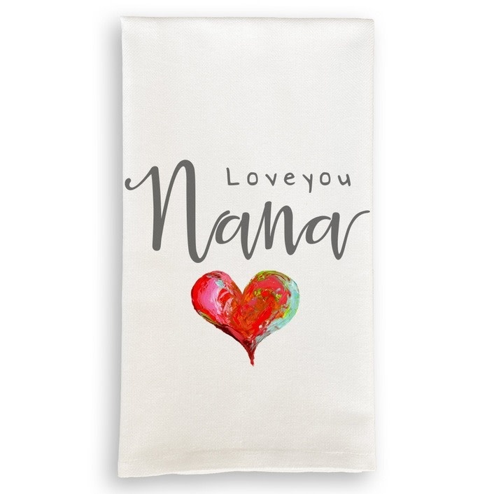 French Graffiti Love You Nana Tea Towel