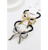 FLEURISH Metal Bow Ponytail Holder (choice of silver or gold)