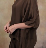 Cobblestone Living Espresso Martina Silk Top