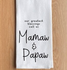 FLEURISH Mamaw & Papaw Greatest Blessings Tea Towel