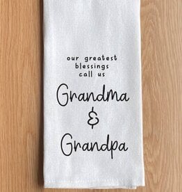 FLEURISH Grandma & Grandpa Greatest Blessings Tea Towel