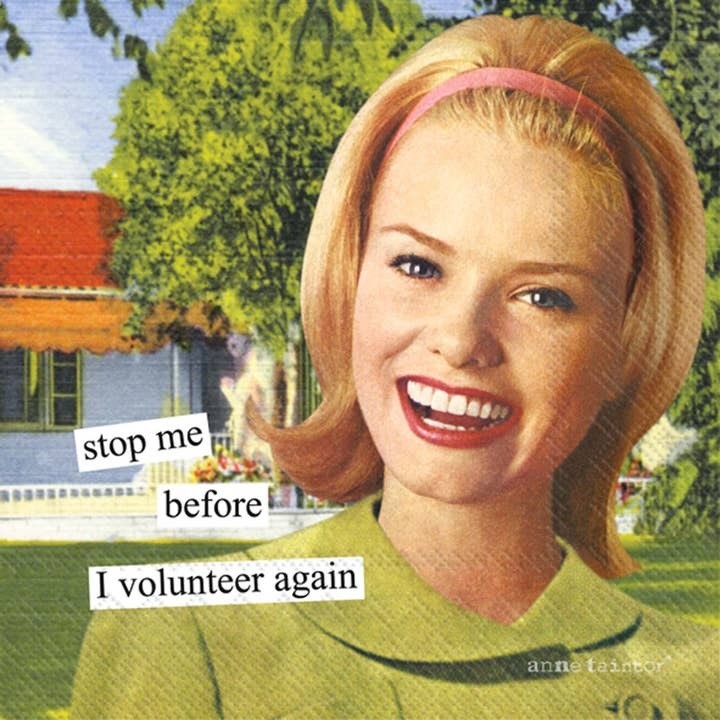 Anne Taintor Volunteer Paper Cocktail Napkins Pack of 20 Anne Taintor