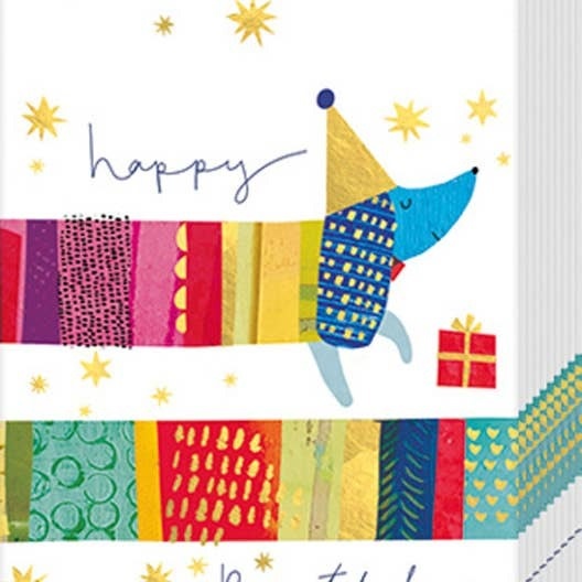 Boston International Pocket Tissues: Birthday Dog