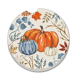 CounterArt and Highland Home Autumn Pumpkins Stone Car Coaster