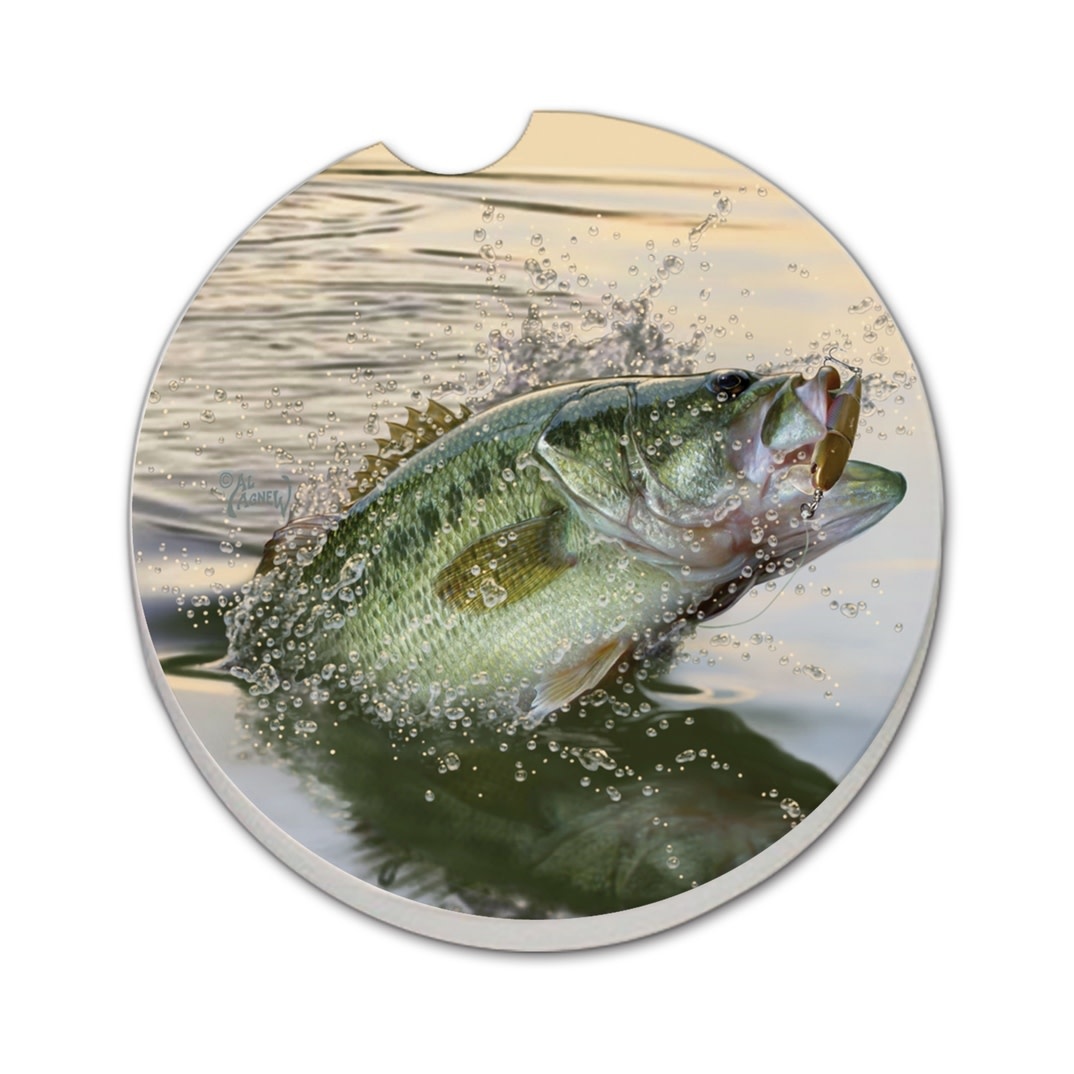 CounterArt and Highland Home "Bass Eruption" Stone Car Coaster