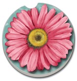 CounterArt and Highland Home Blooming Daisy Absorbent Stone Car Coaster