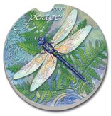 CounterArt and Highland Home Dragonfly Inspiration Stone Car Coaster