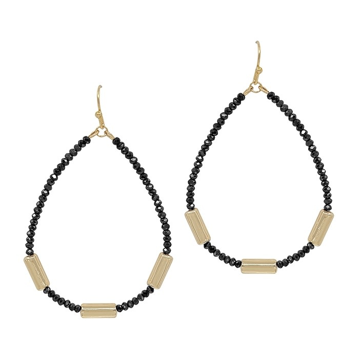 Meghan Browne Style Gold Black Naja Earrings