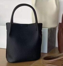 FLEURISH Black Small Tote Crossbody Bag W/Cosmetic Pouch
