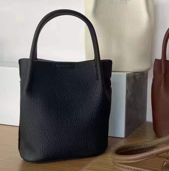 FLEURISH Black Small Tote Crossbody Bag W/Cosmetic Pouch
