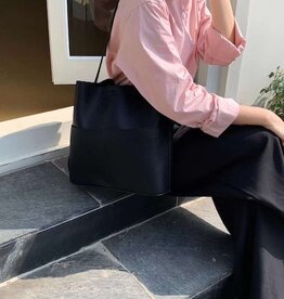 FLEURISH Black Shoulder Bag W/Cosmetic Pouch