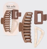 kitsch Recycled Plastic Assorted Claw Clip 3pc - Oversized