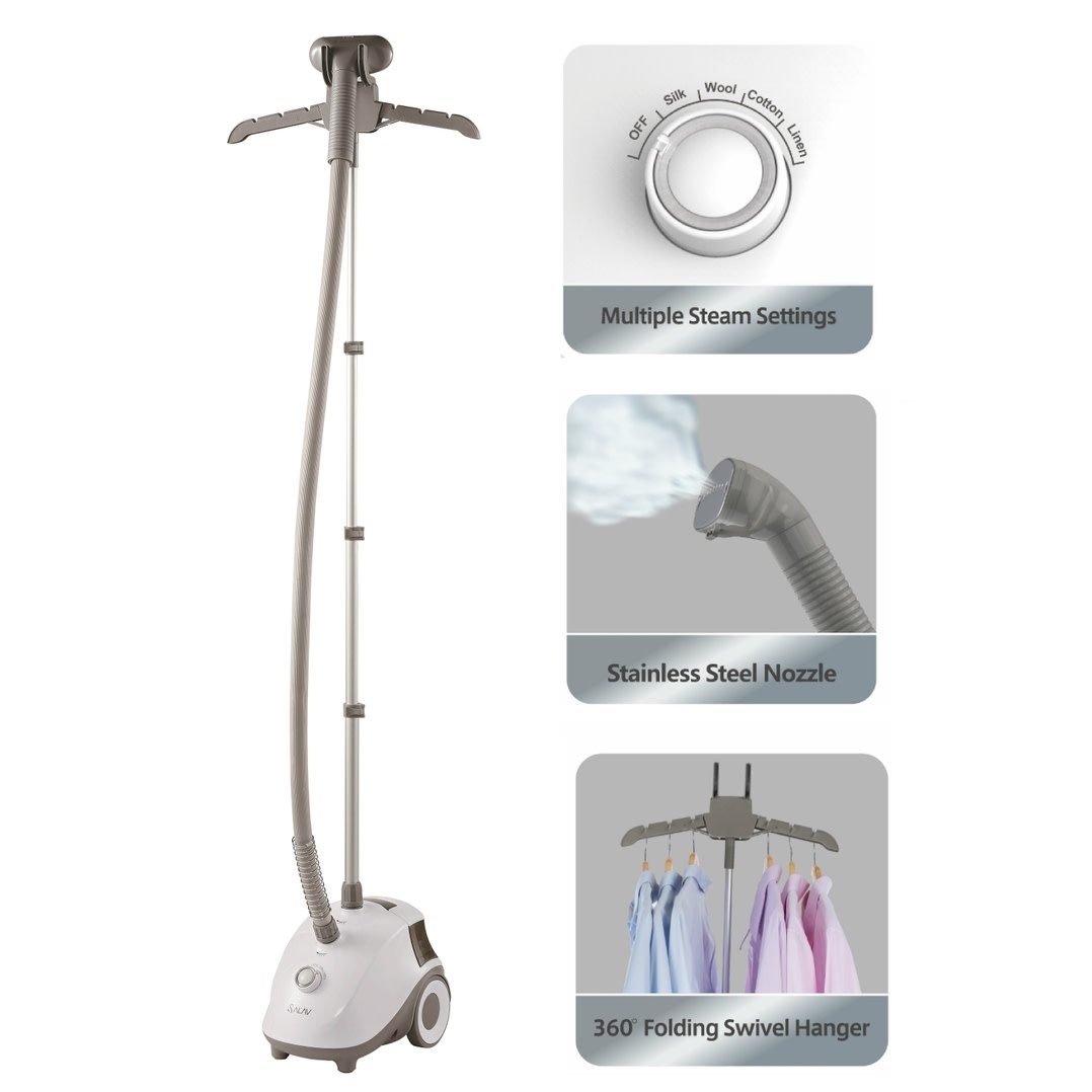 Salav-True & Tidy Garment Steamer w/ Stainless Steel Nozzle & 4 Steam Settings