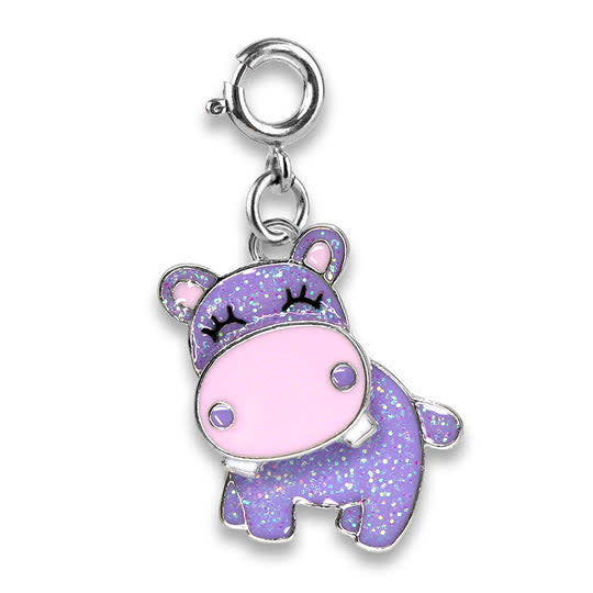 Charm It! Glitter Swivel Hippo Charm