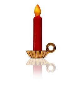 nora fleming light the way mini (red candle in gold holder) A420