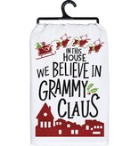 FLEURISH We Believe in Grammy Claus Kitchen Tea Towel