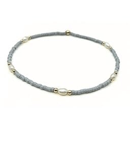 Erin Gray Gray Game Day Gold-Filled & Natural Rice Pearls Waterproof Bracelets