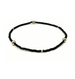 Erin Gray Black Game Day Gold-Filled & Seed Bead Waterproof Bracelet Collection