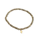 Erin Gray Luxe Cross Bracelet in CHAMPAGNE