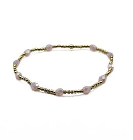 Erin Gray Light Pink The Key West Gold-Filled and Waterproof Bracelet Collection 7"