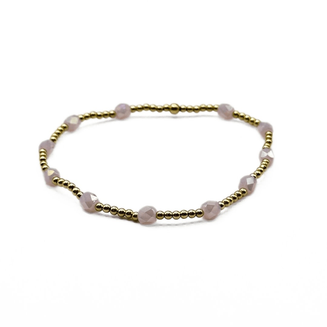 Erin Gray Light Pink The Key West Gold-Filled and Waterproof Bracelet Collection 7"