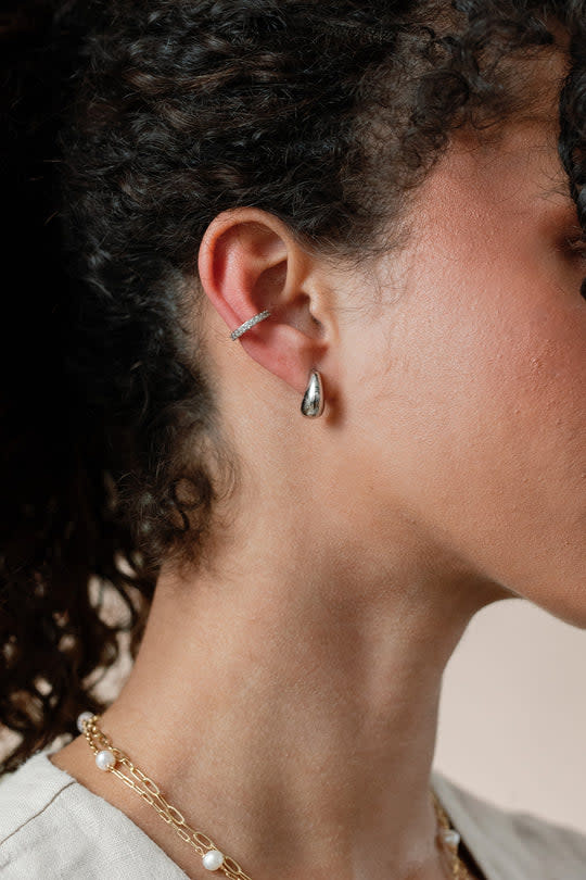 Cobblestone Living Silver Jada Bean Earrings